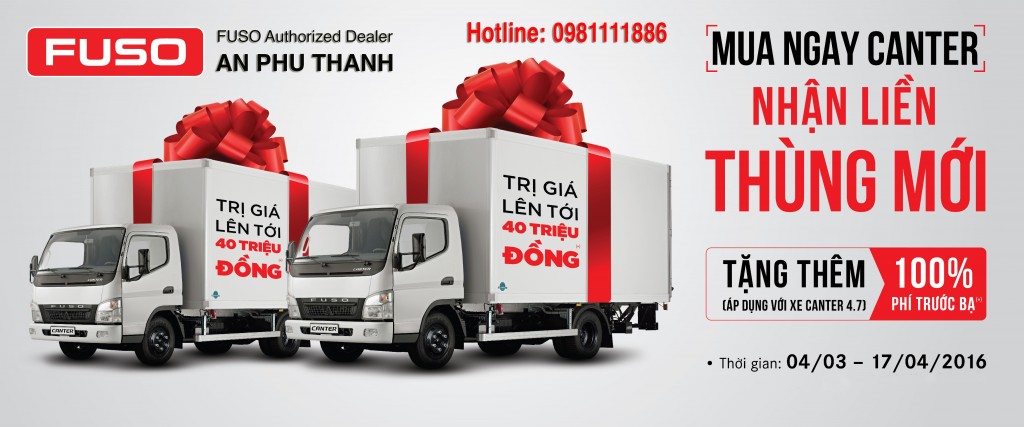 Mua ngay Canter, Nhận liền thùng mới